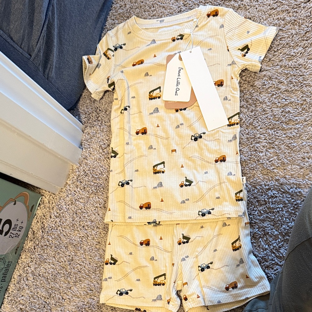 Kids Construction Vehicle Pajama Set